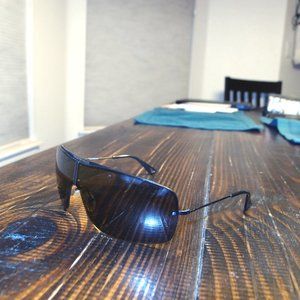 Emporio armani unisex shield sunglasses-italy/ amber lens. EA 0364/S